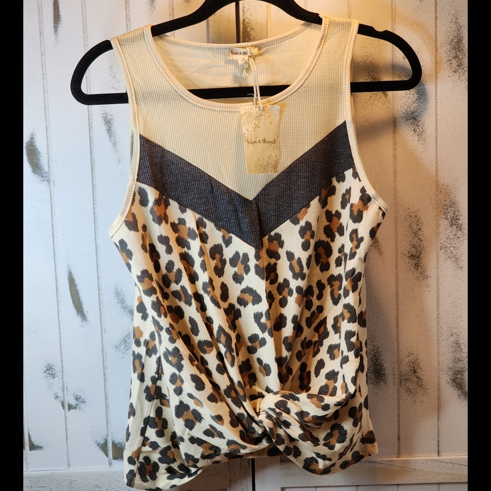 Hem & Thread Leopard Print Women's Tank Top
